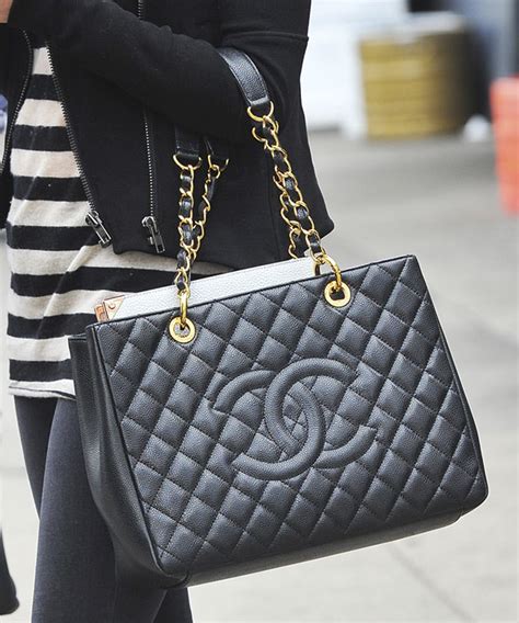 gst bag chanel|Chanel tote shopper bag.